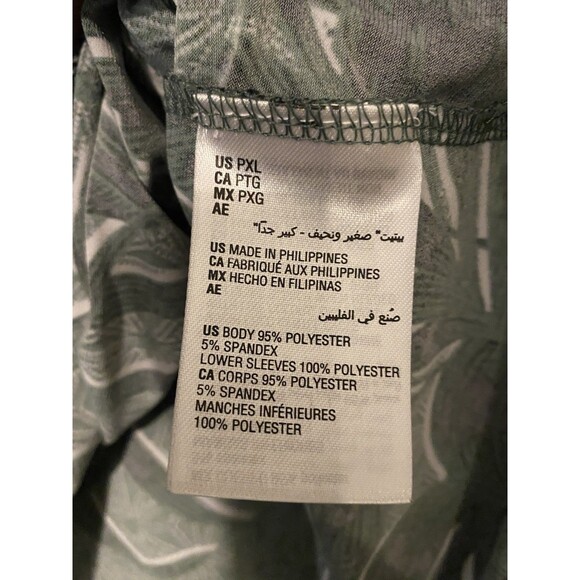 JM collection green floral blouse size PXL flared sleeve - Picture 9 of 9